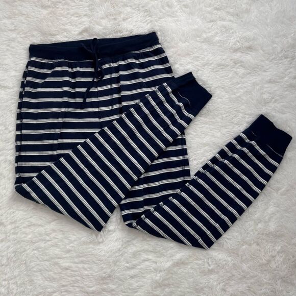 Lands End Sea Navy Founders Stripe Men's Lounge Pajama Bottoms - Picture 1 of 6